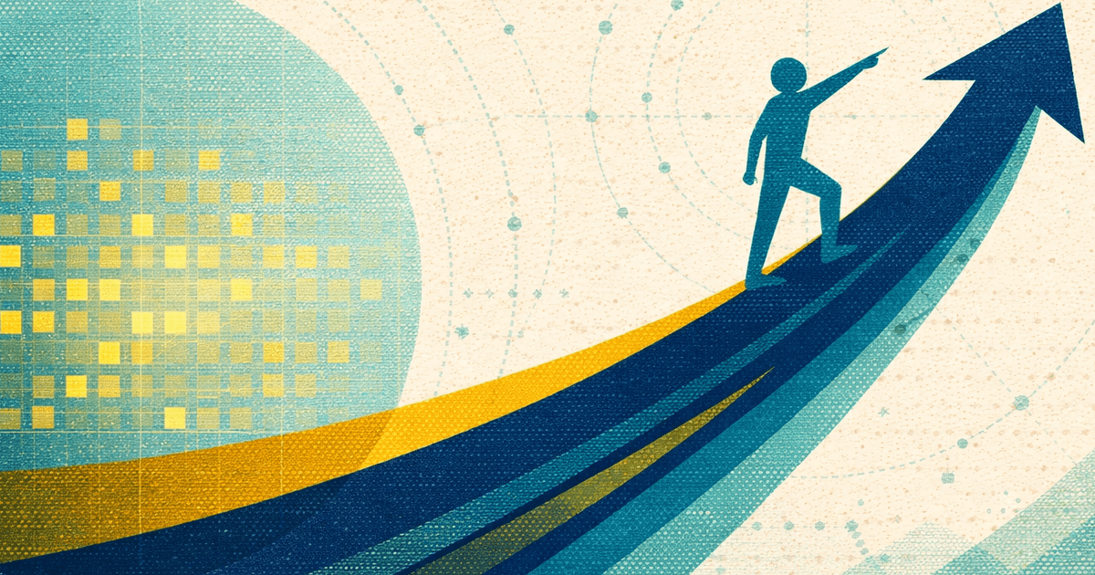 HDFC Life term insurance guide - risograph illustration of digital dashboard with growth curve